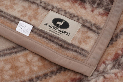 【国産】キャメル混ウール毛布 (毛羽部分)