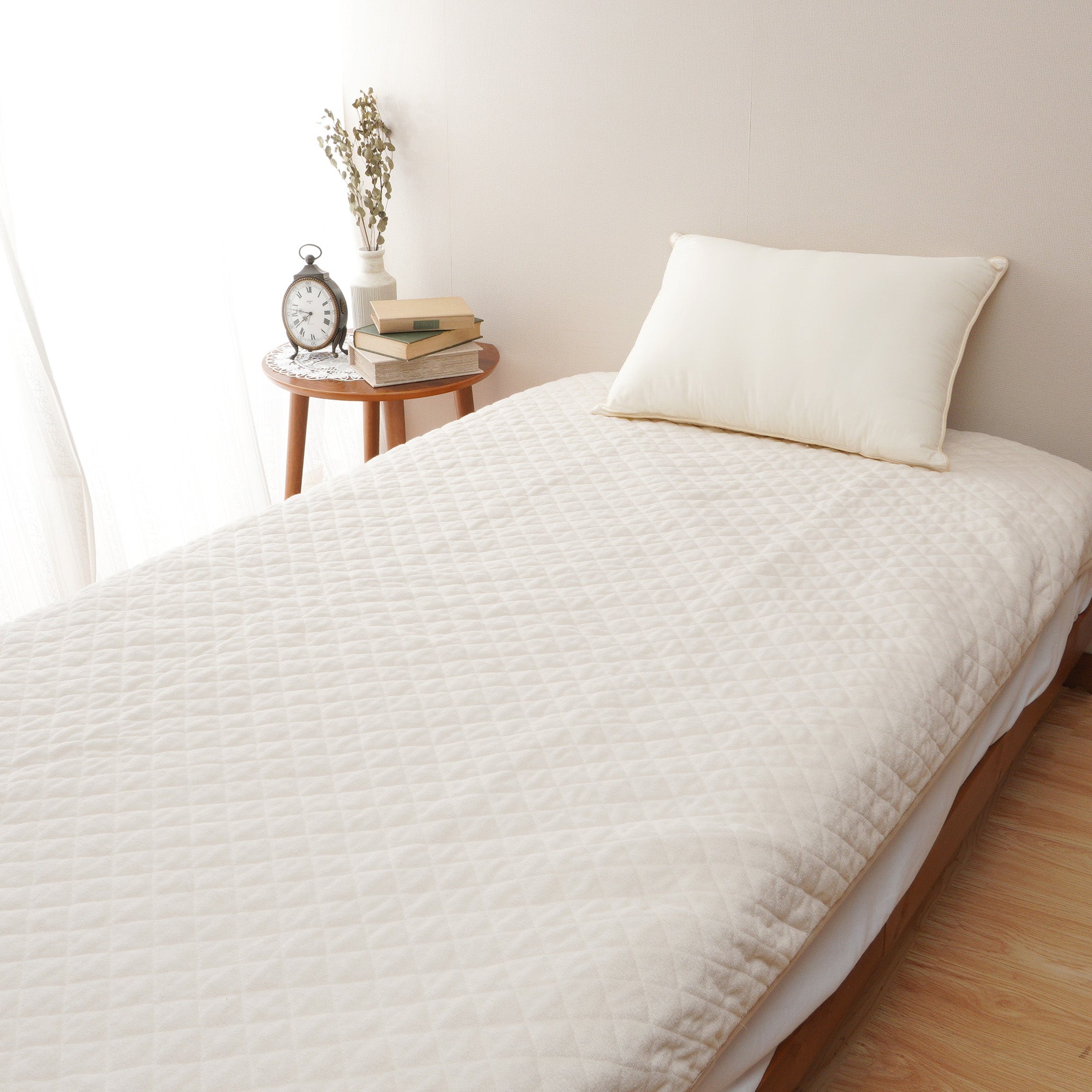 抗菌防臭加工綿入り 国産ぽこぽこタッチのシンカーパイル敷パッド