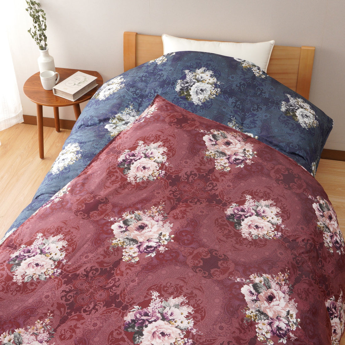 【日本製】　ダウン93％　羽毛掛ふとん「デーローズ」