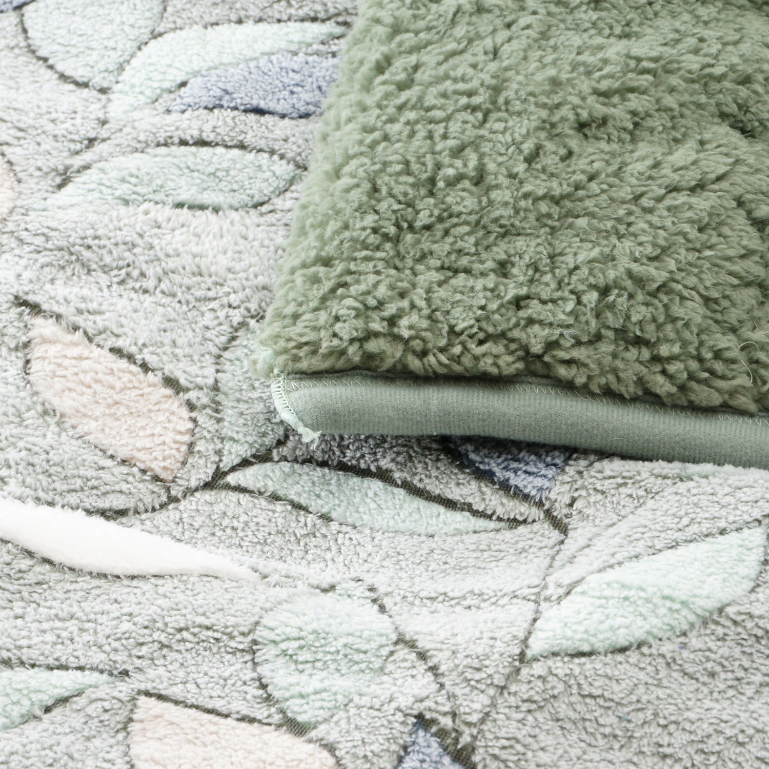 【ねむりの森】エリ付き多層毛布「リーフ」