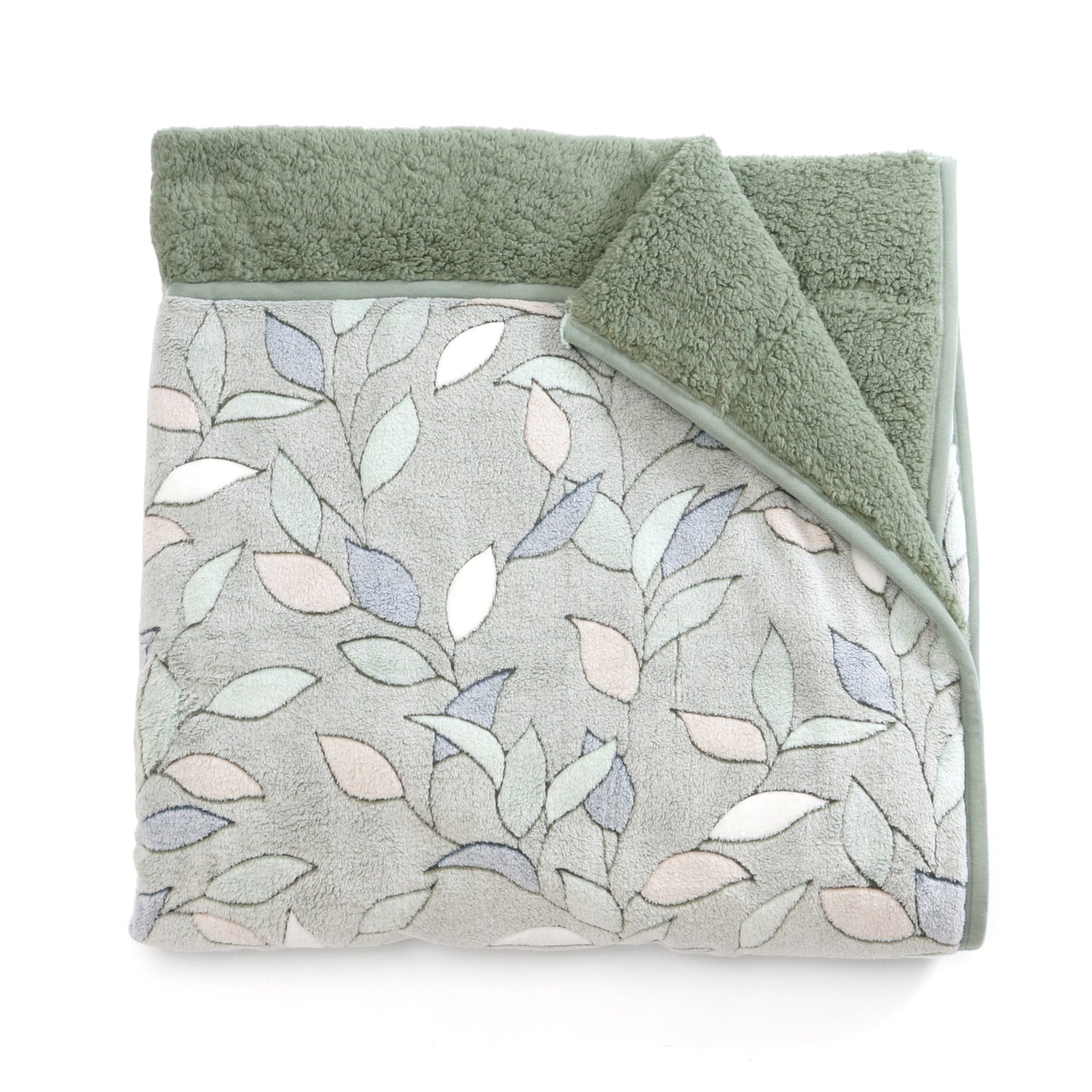 【ねむりの森】エリ付き多層毛布「リーフ」