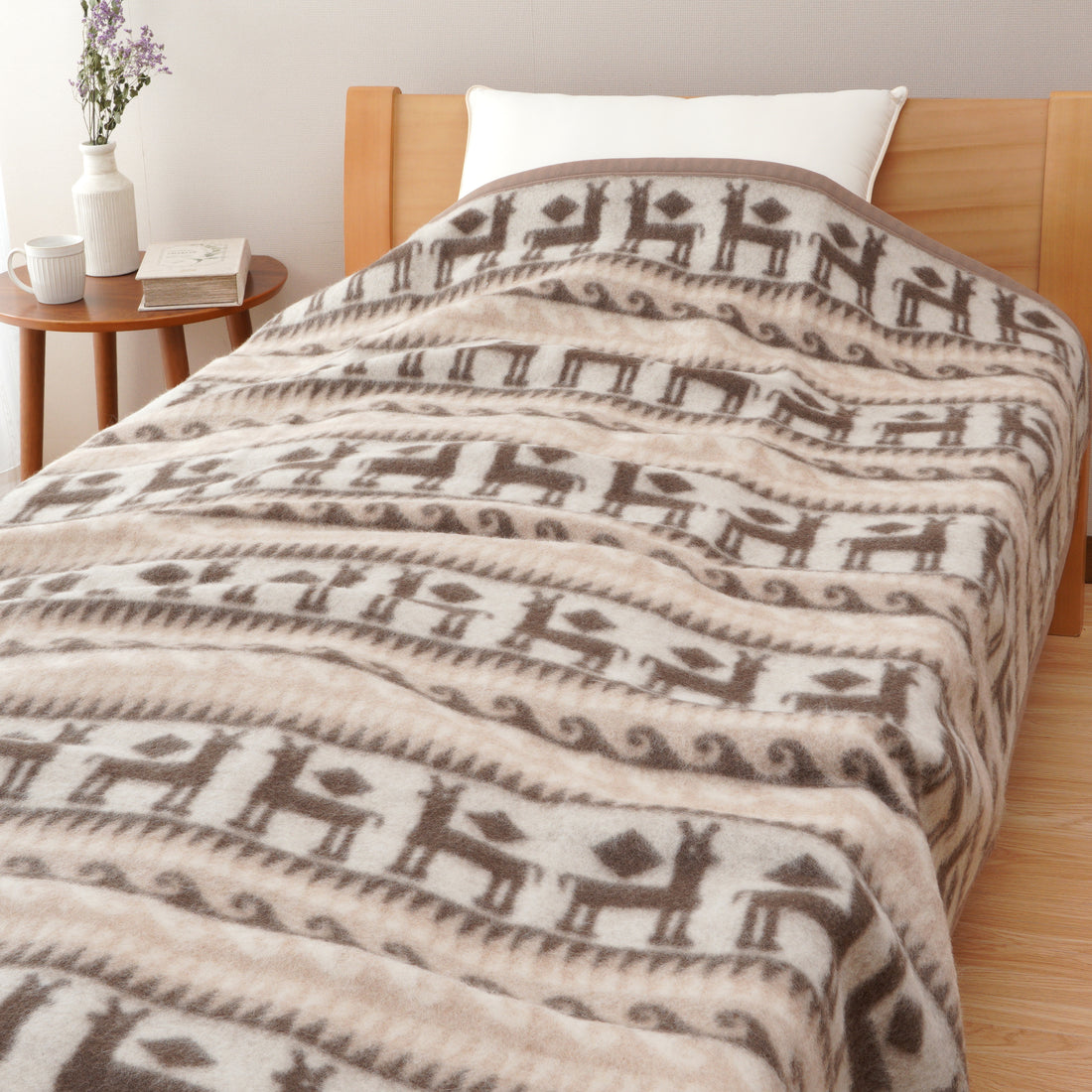 【国産】アルパカ毛布 (毛羽部分)