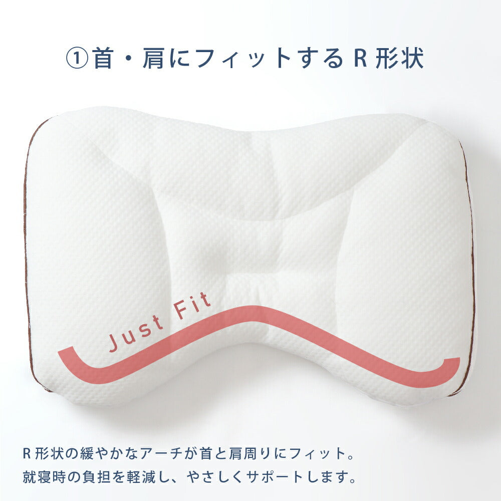 肩楽＆首ストレート枕 高さ調整シート付
