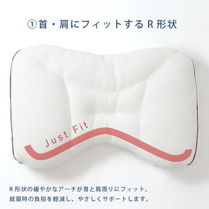 肩楽＆首ストレート枕 高さ調整シート付