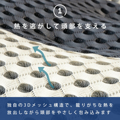 寝具指導士監修 洗える高さ調整 3Dエアピロー