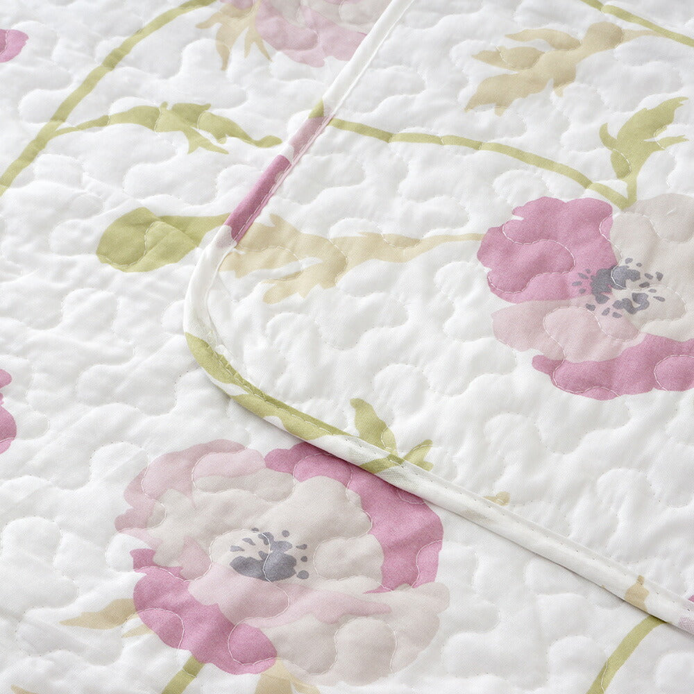 脱脂綿使用 コットンキルトケット コクリコ柄