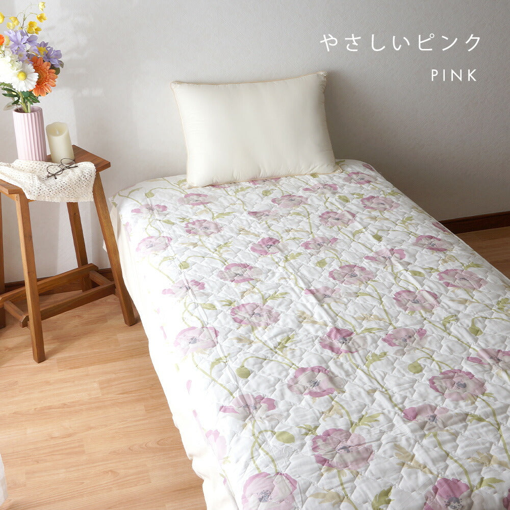 脱脂綿使用 コットン敷きパッド コクリコ柄