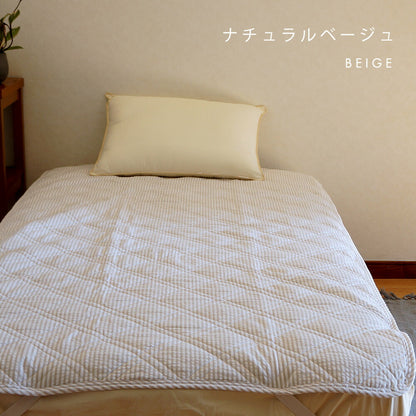 【ねむりの森】抗菌わた使用 サッカー素材敷パッド