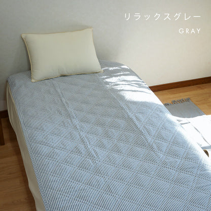 【ねむりの森】抗菌わた使用 サッカー素材敷パッド