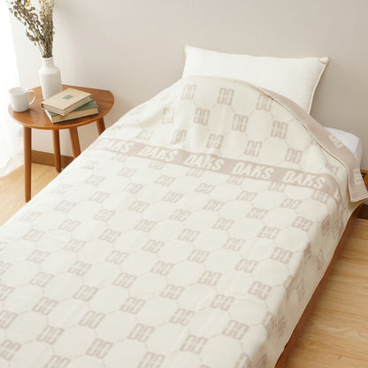 DAKS ダックス ウール毛布 DDロゴ柄