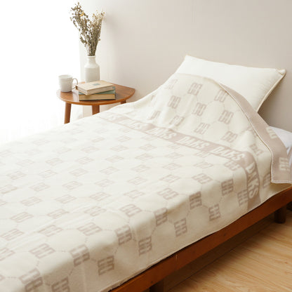 DAKS ダックス ウール毛布 DDロゴ柄