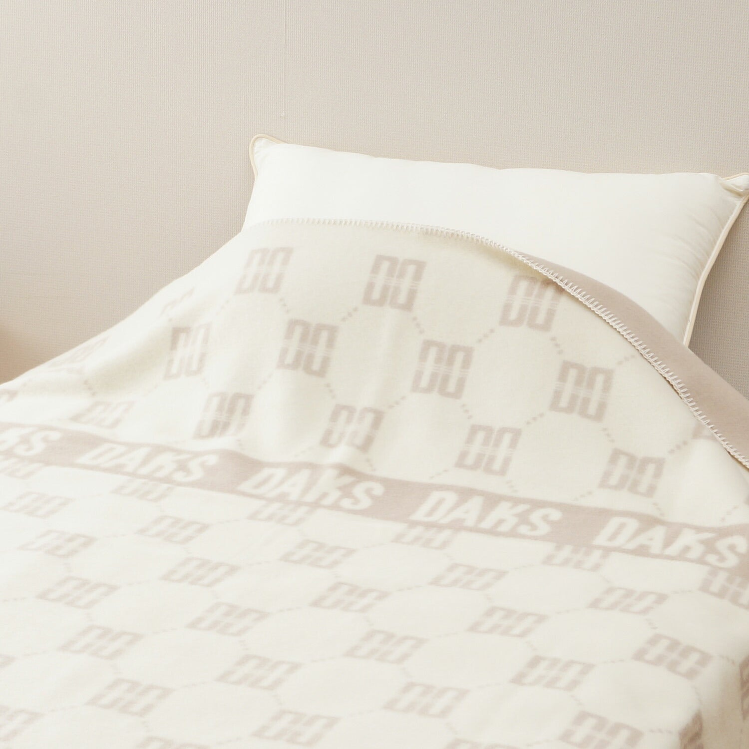 DAKS ダックス ウール毛布 DDロゴ柄