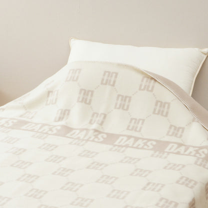 DAKS ダックス ウール毛布 DDロゴ柄