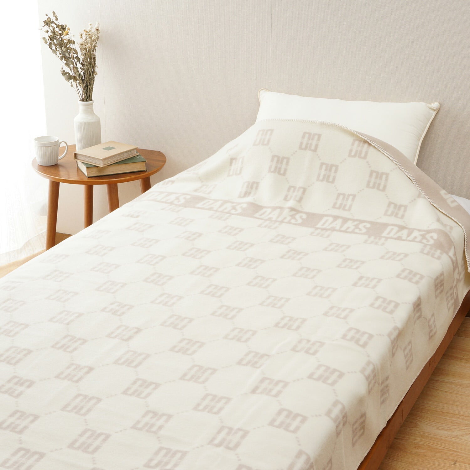 DAKS ダックス ウール毛布 DDロゴ柄