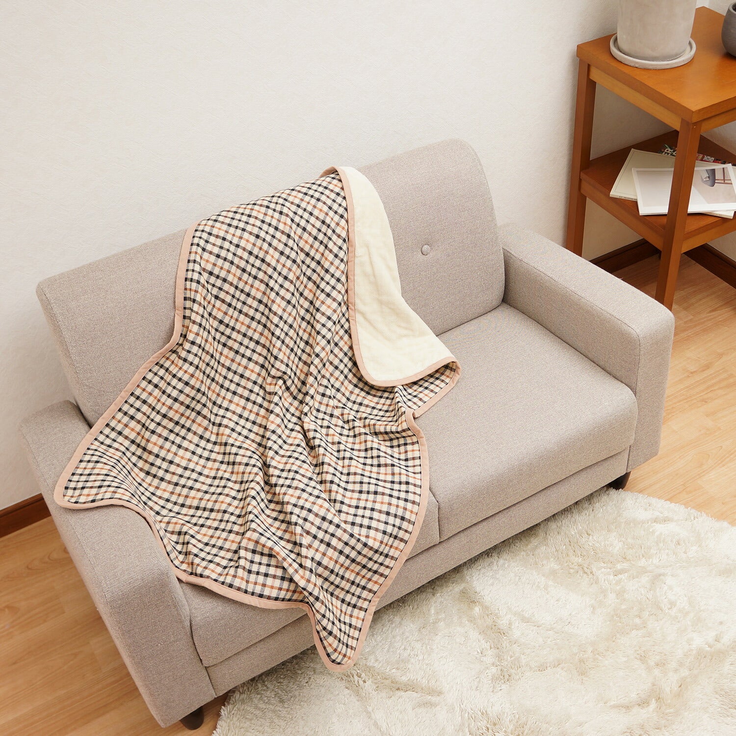 DAKS ダックス リバーシブル ひざ掛け