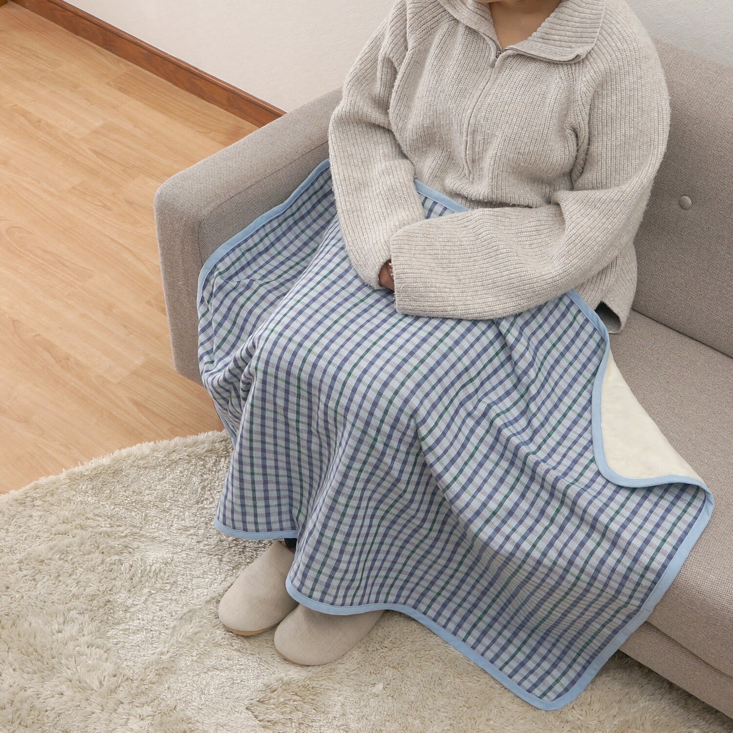 DAKS ダックス リバーシブル ひざ掛け