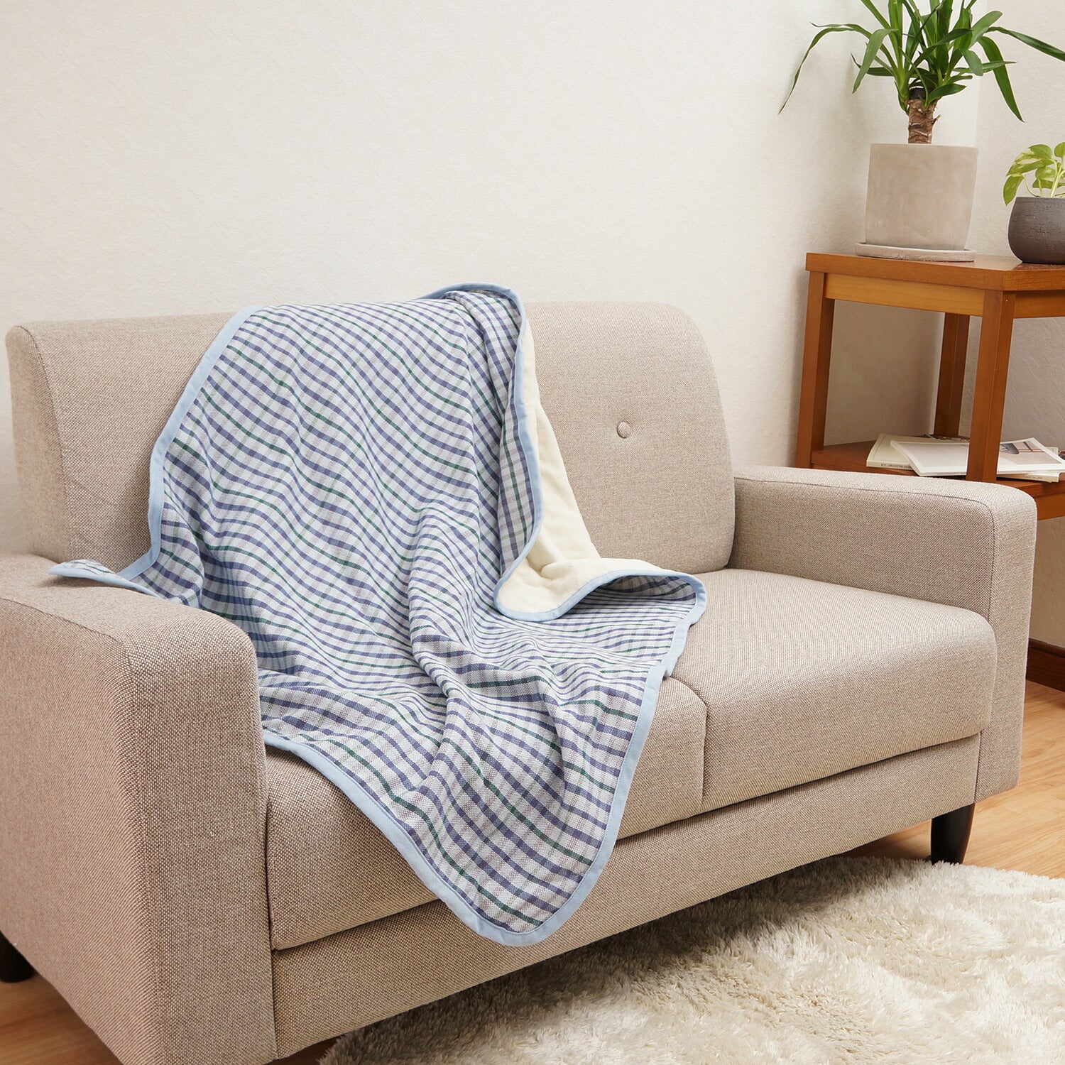 DAKS ダックス リバーシブル ひざ掛け