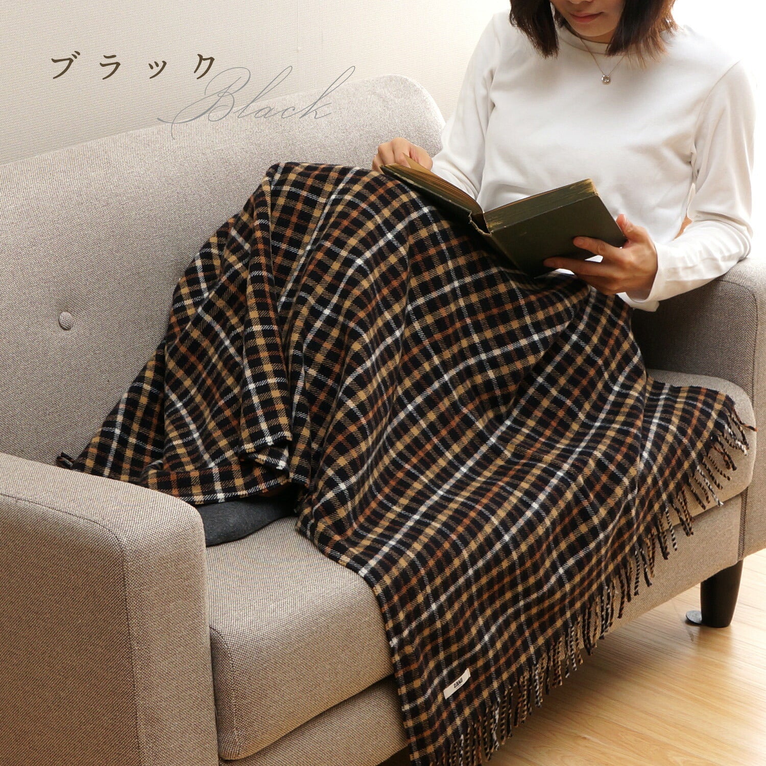 DAKS ダックス ウールひざ掛け ハウスチェック