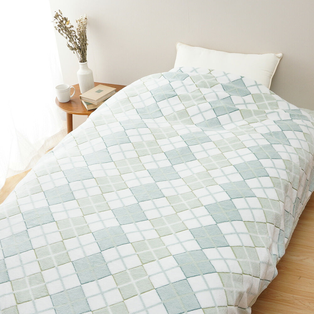 【ねむりの森】毛布にもなる あったか 掛けふとんカバー 「アーガイル柄」