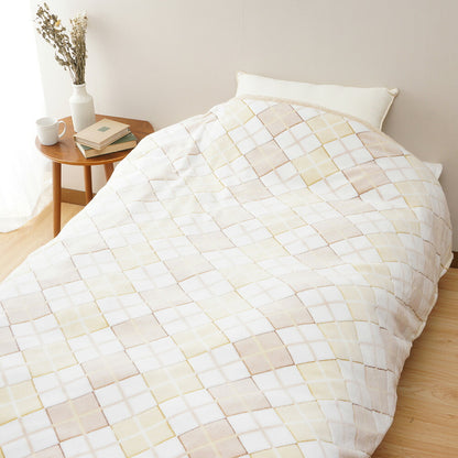 毛布にもなる あったか 掛けふとんカバー アーガイル柄