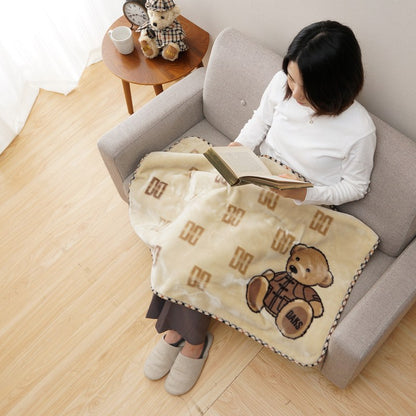 DAKS ダックス ニューマイヤー ハーフ ブランケット Bear