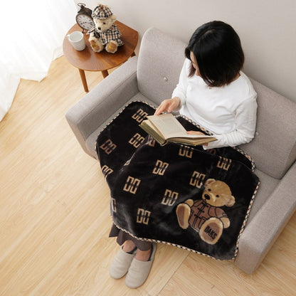 DAKS ダックス ニューマイヤー ハーフ ブランケット Bear