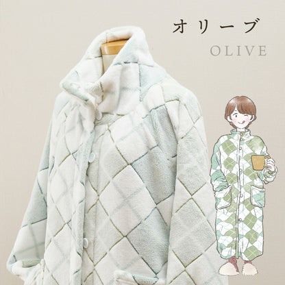 ゆった着る毛布 アーガイル柄