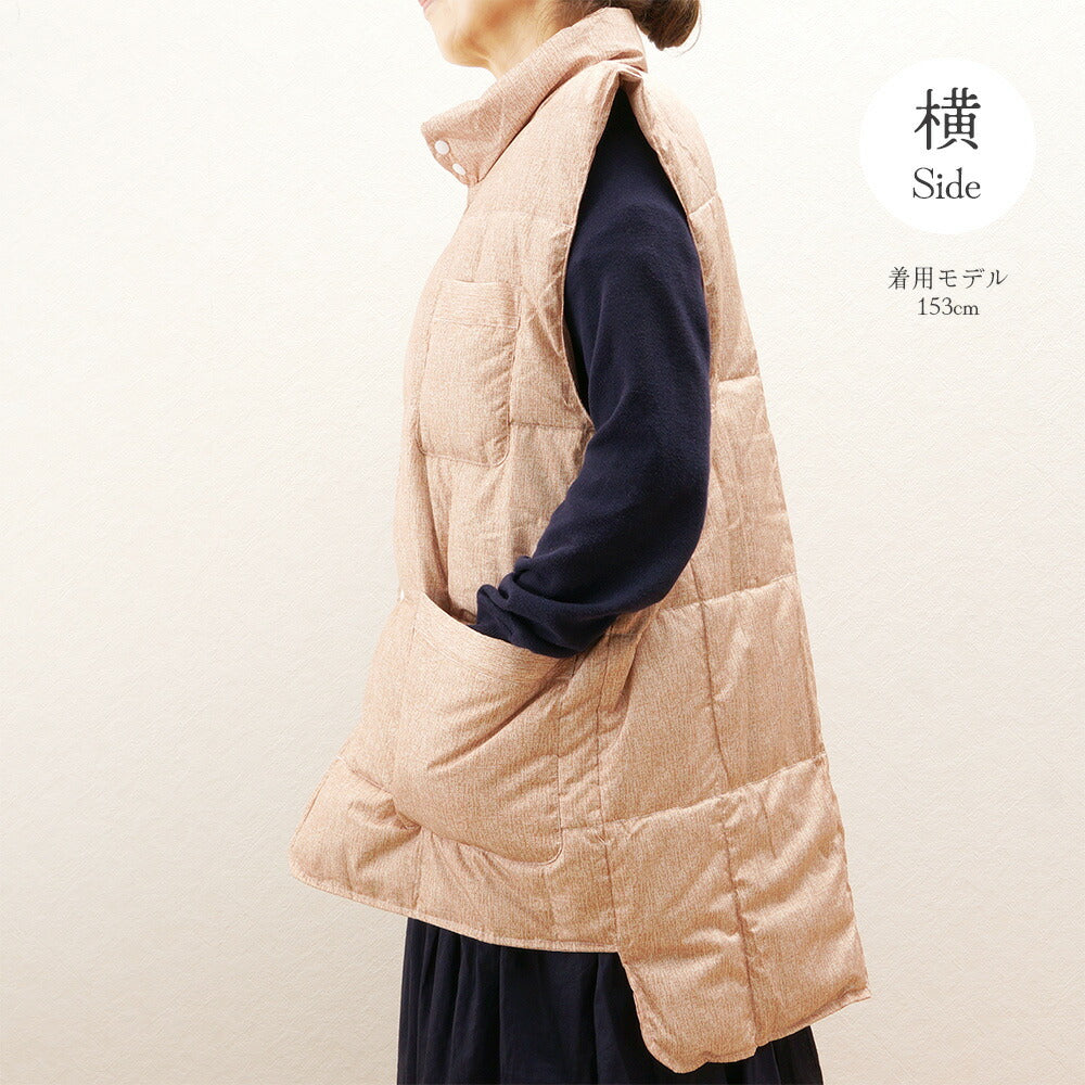 羽毛 入りベスト