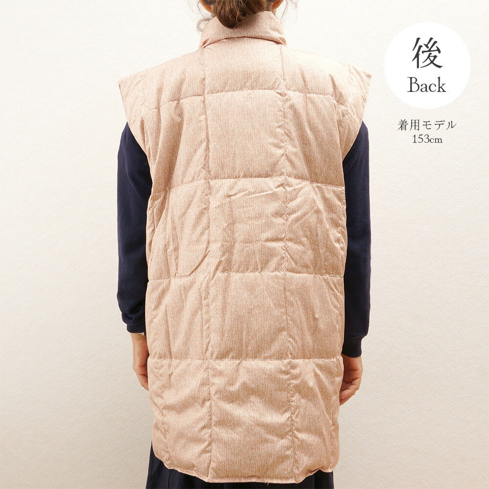 羽毛 入りベスト