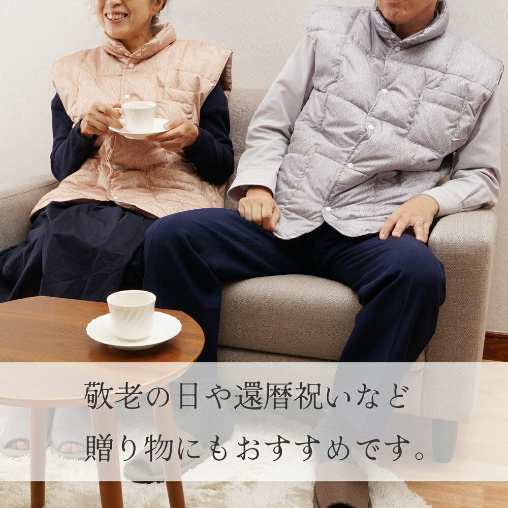 羽毛 入りベスト