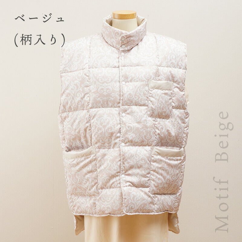 羽毛 入りベスト