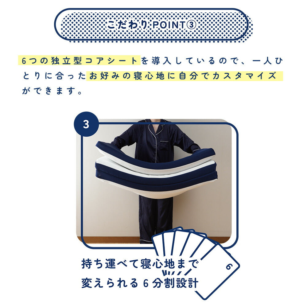 コアシスト やわらかさを自由にカスタムできる セルフケア敷ふとん