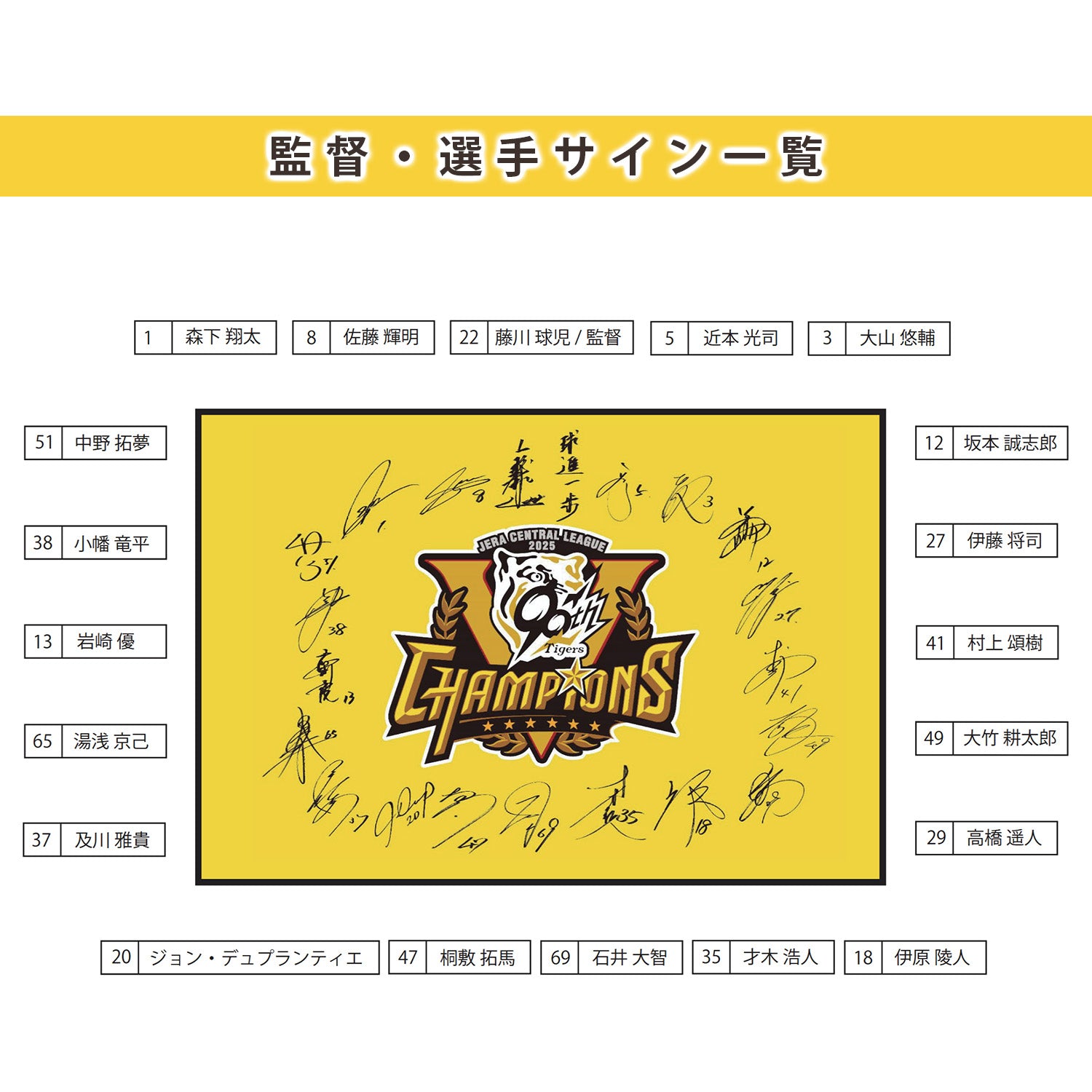 【阪神タイガース優勝記念】 球団公認 サイン入り ハーフケット