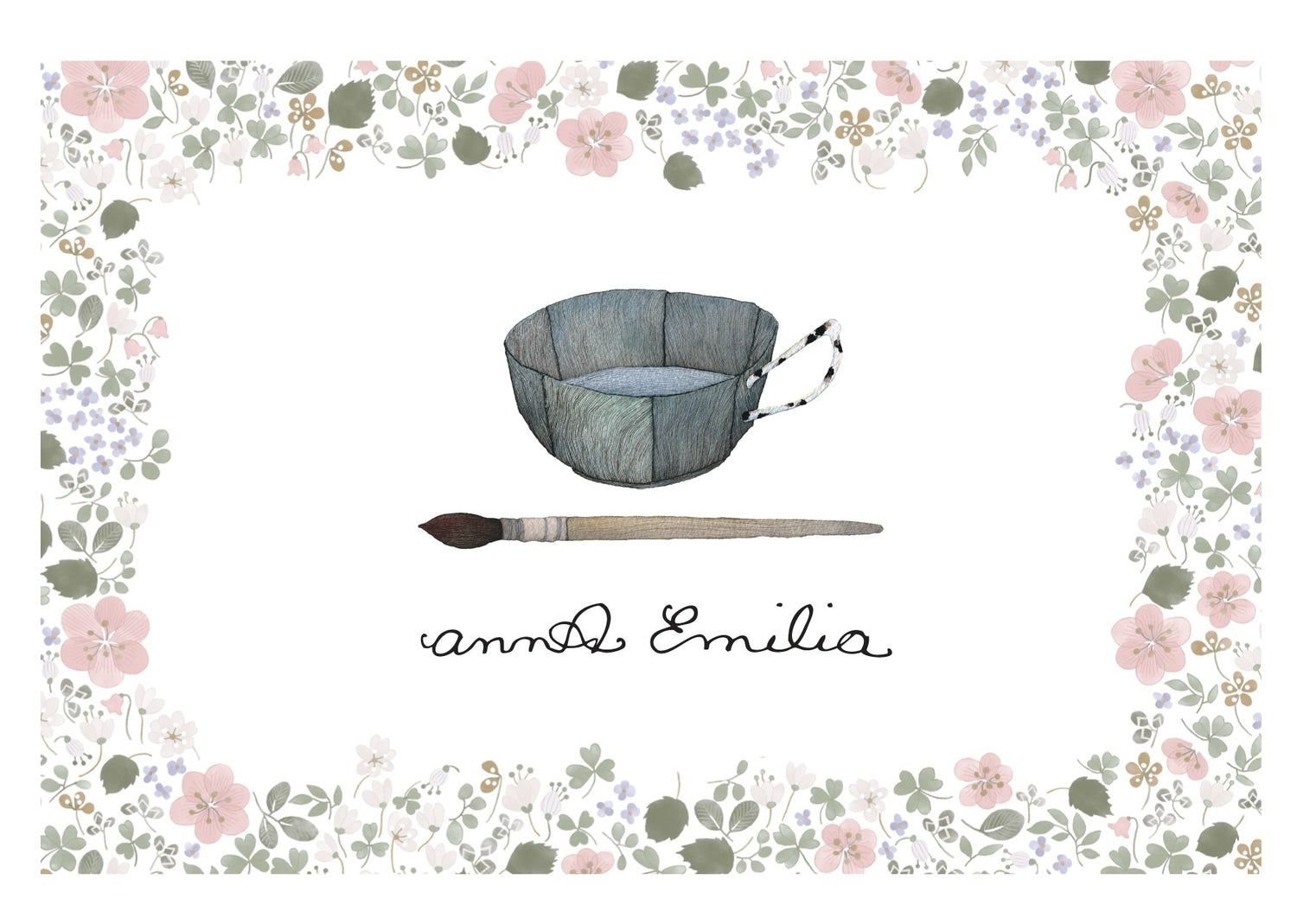 【Anna Emilia】 アンナエミリア 　オーガニックコットン　パイルケット 「野いちご＆リーフ」